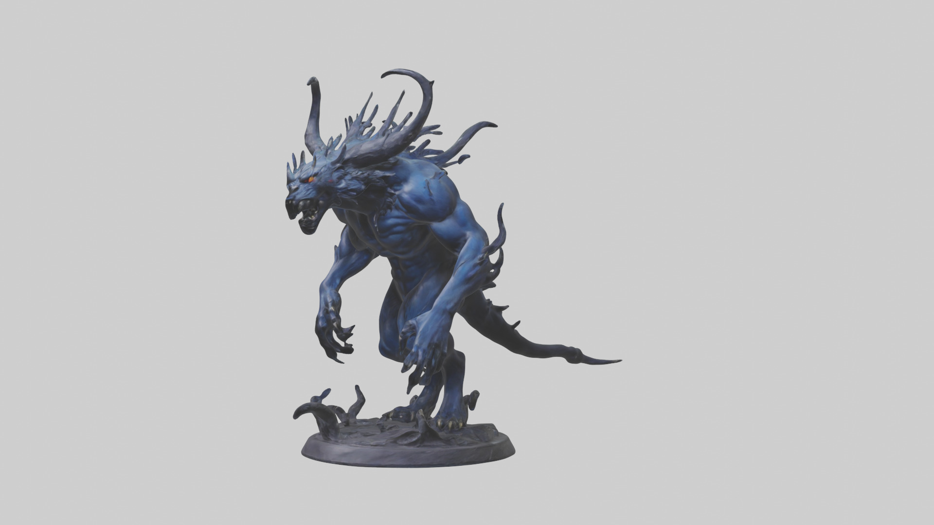 Shadow Beast statue model 3D model_10