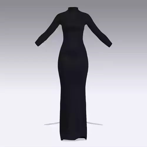 dress basic model look belt cut detail