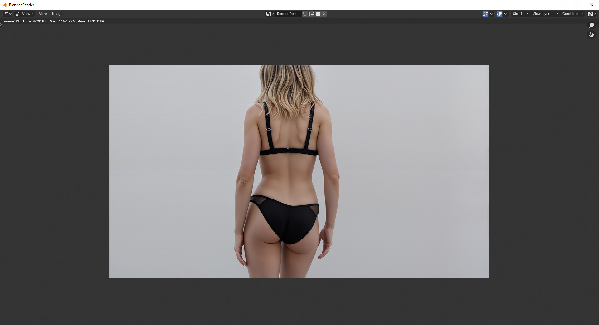 Ksenia -Blonde Female Head Model Low-poly 3D model_4