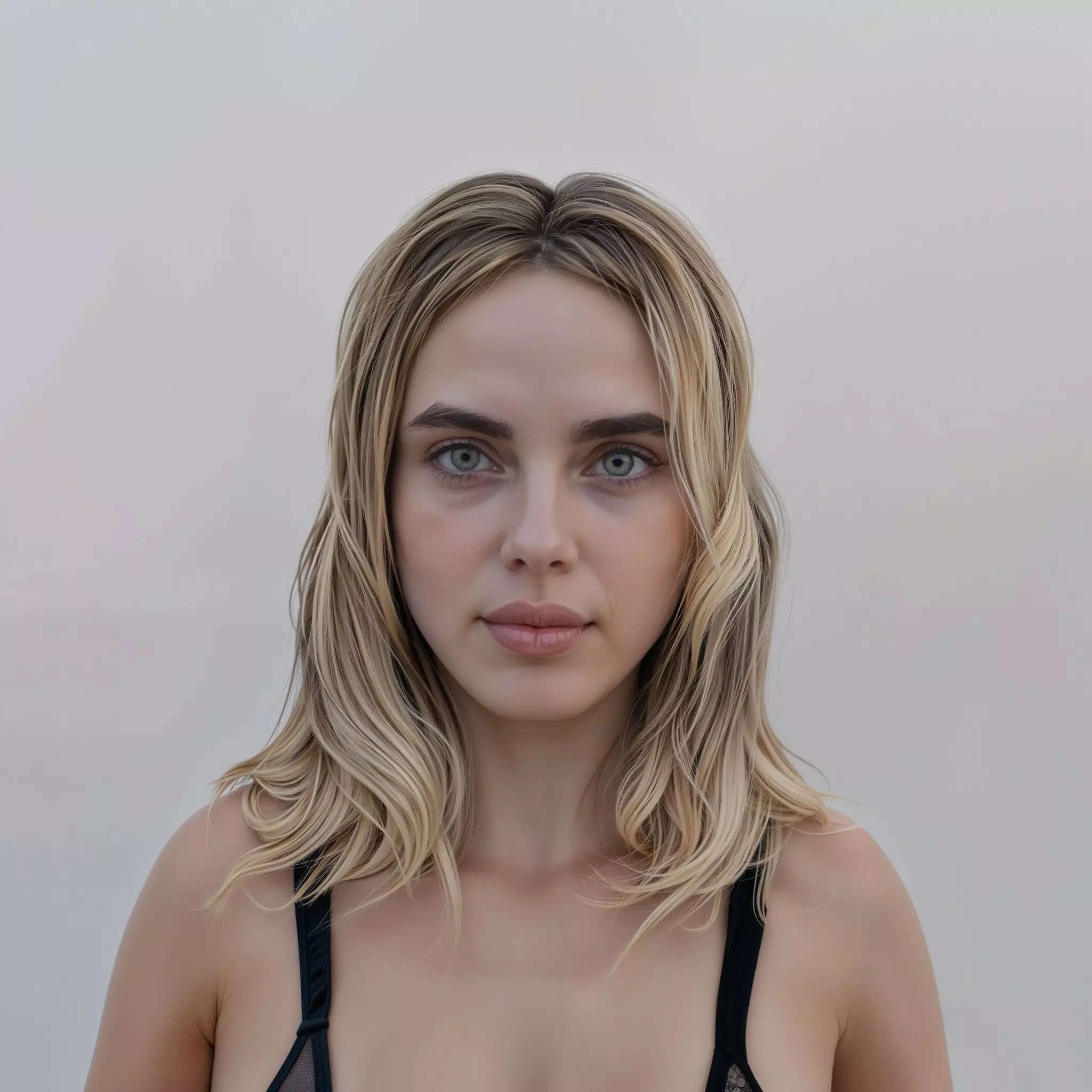 Ksenia -Blonde Female Head Model Low-poly 3D model_0