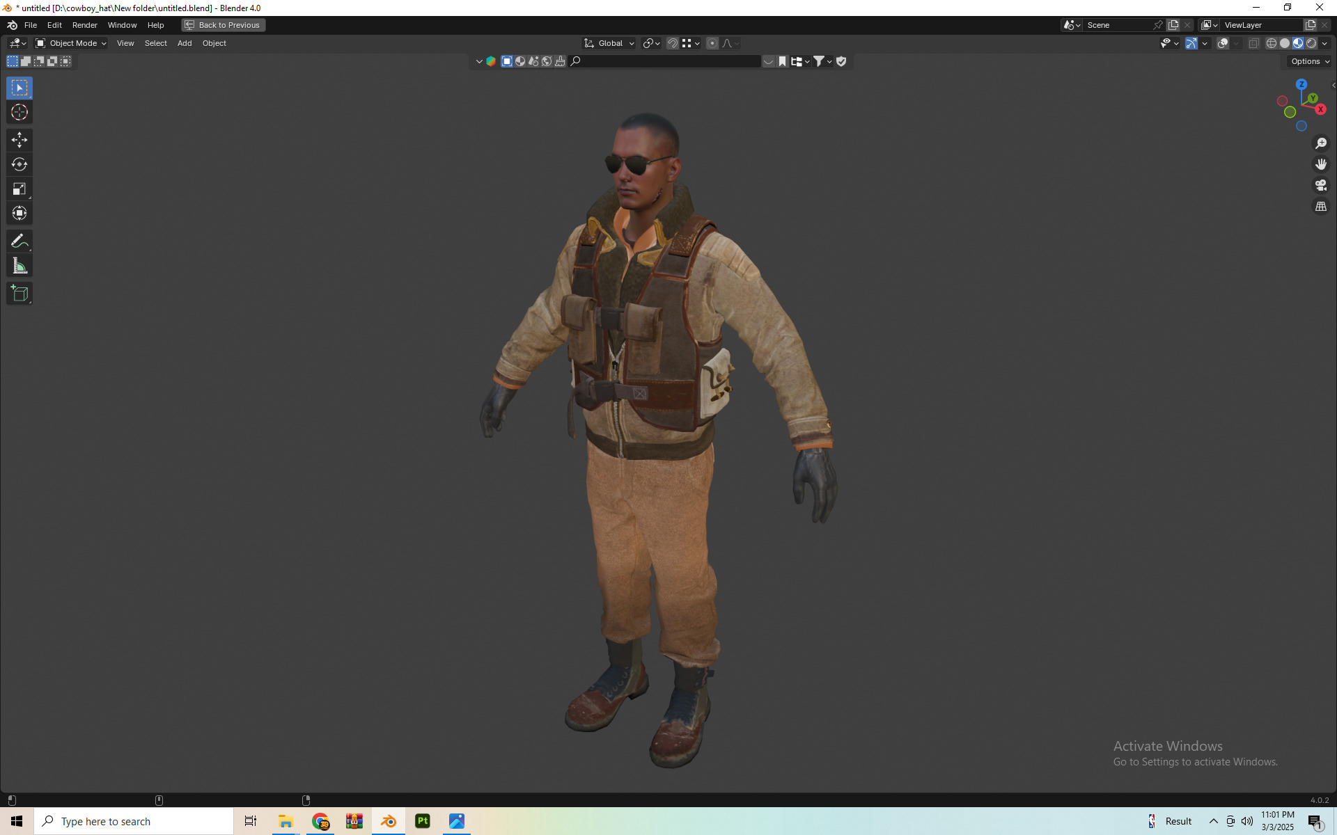 character 3d Low-poly 3D model_2