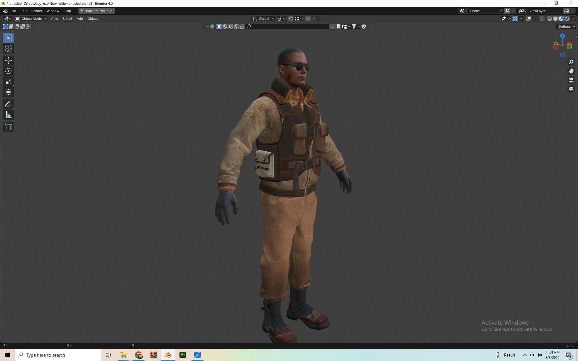 character 3d Low-poly 3D model_1