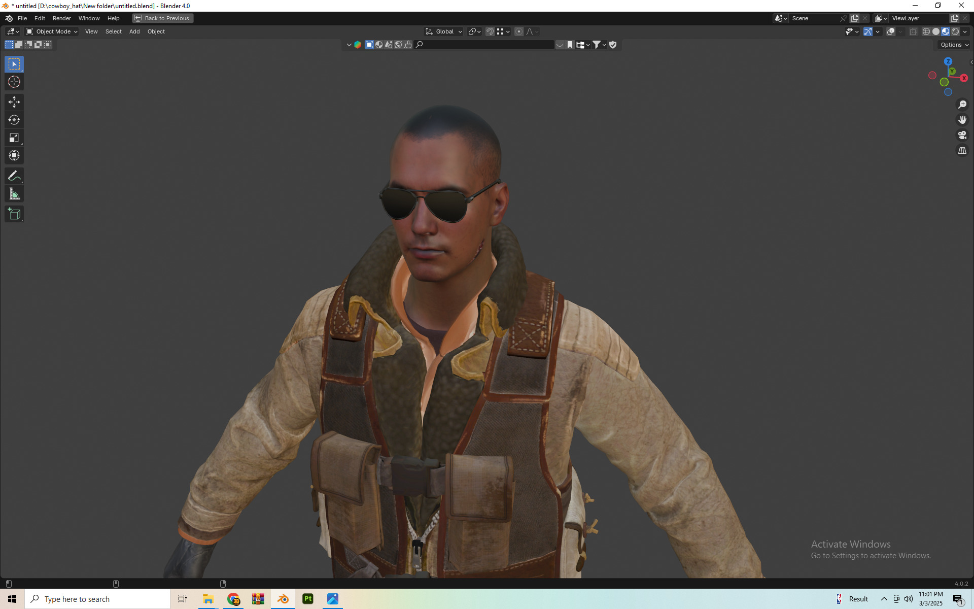 character 3d Low-poly 3D model_3