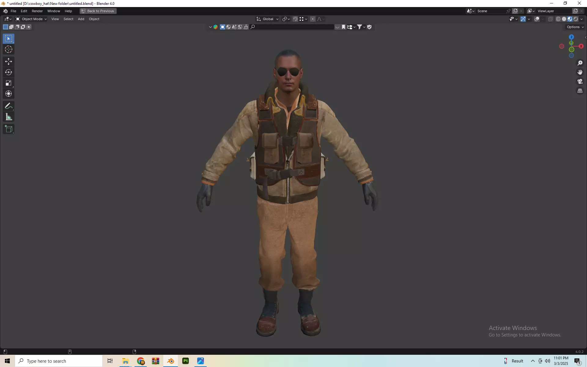 character 3d Low-poly 3D model_0