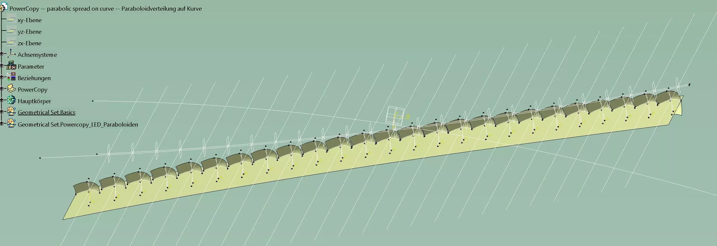 parabolic spread on curve  3D model_0