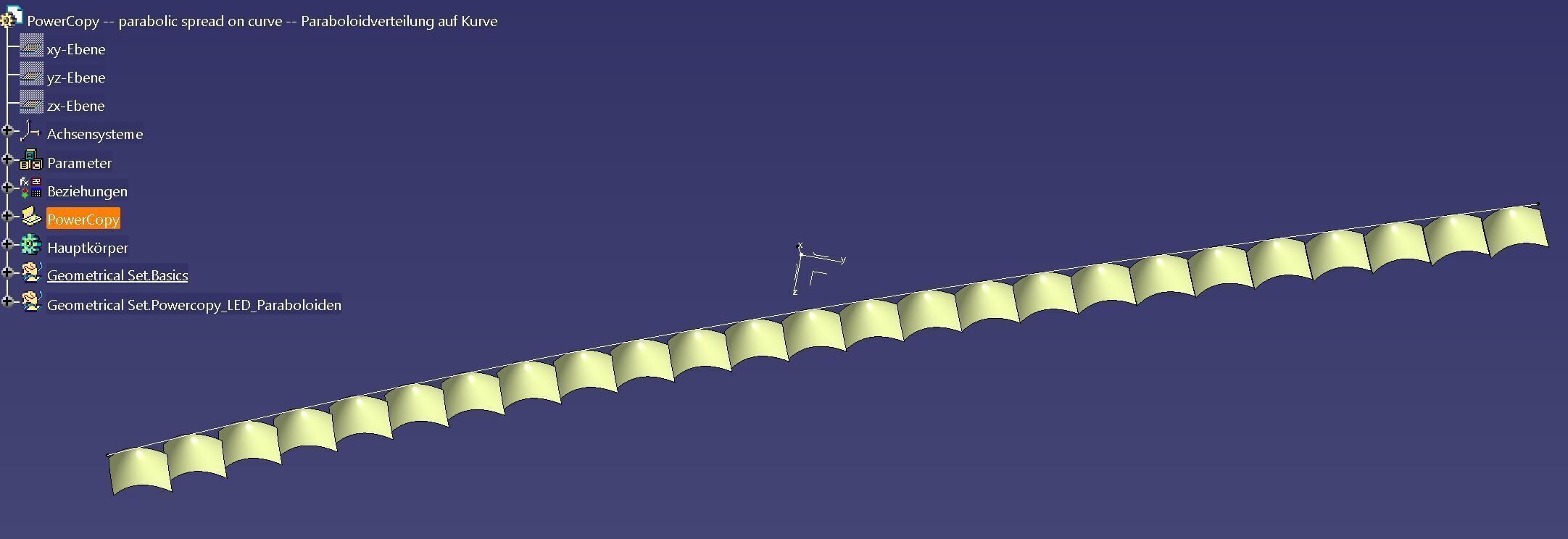 parabolic spread on curve  3D model_1