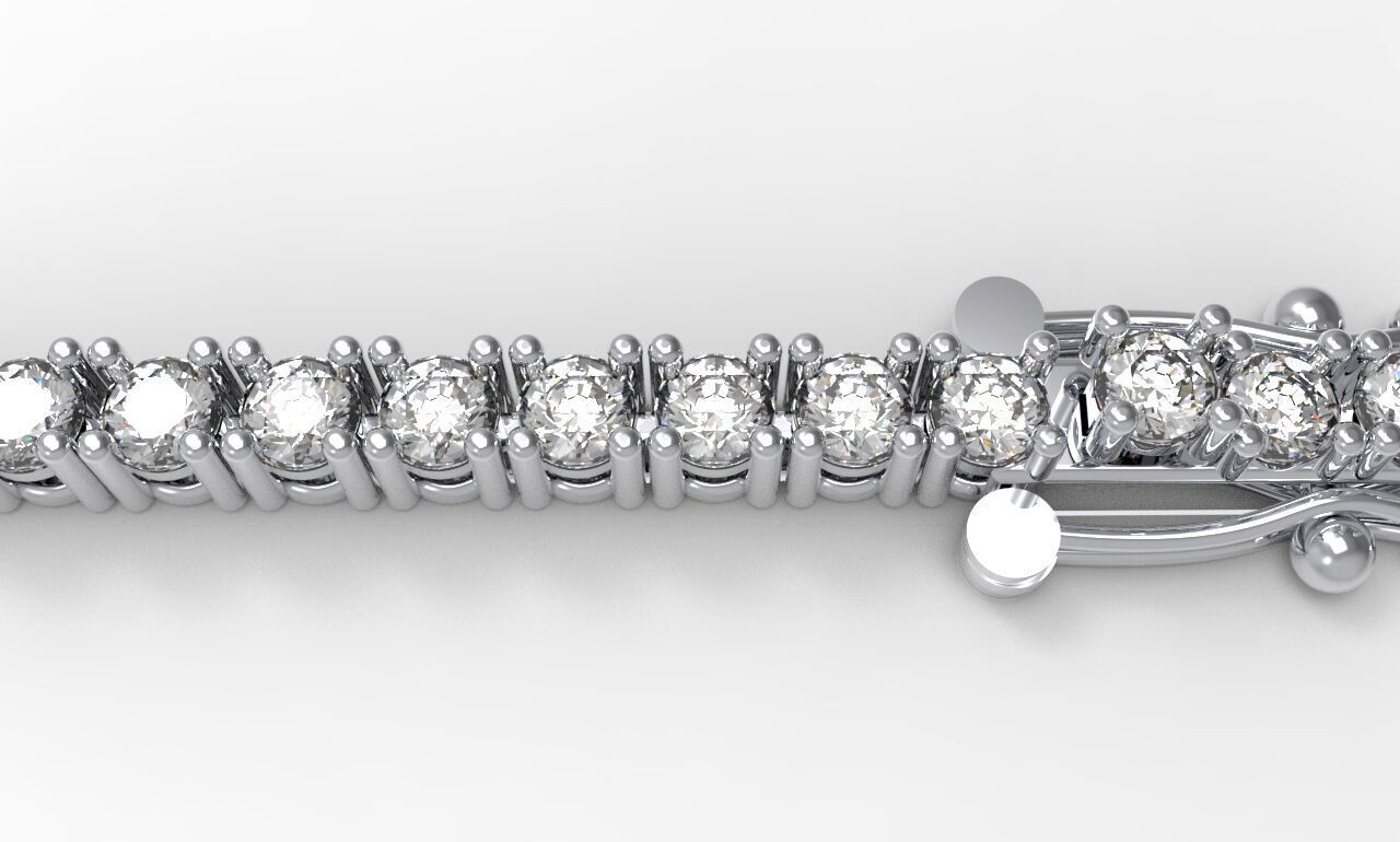 Tennis Bracelet 0l03ct 3D print model_6