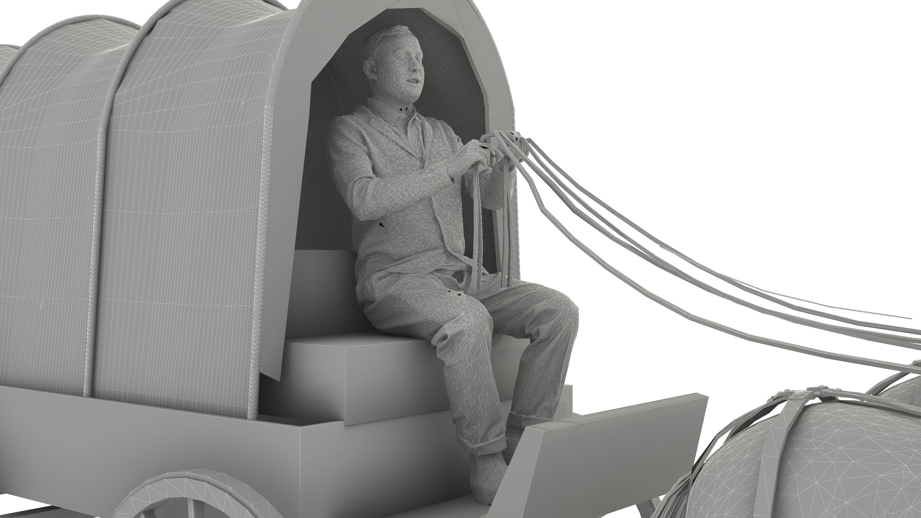 Covered Wagon 2 - 4K 3D model_26