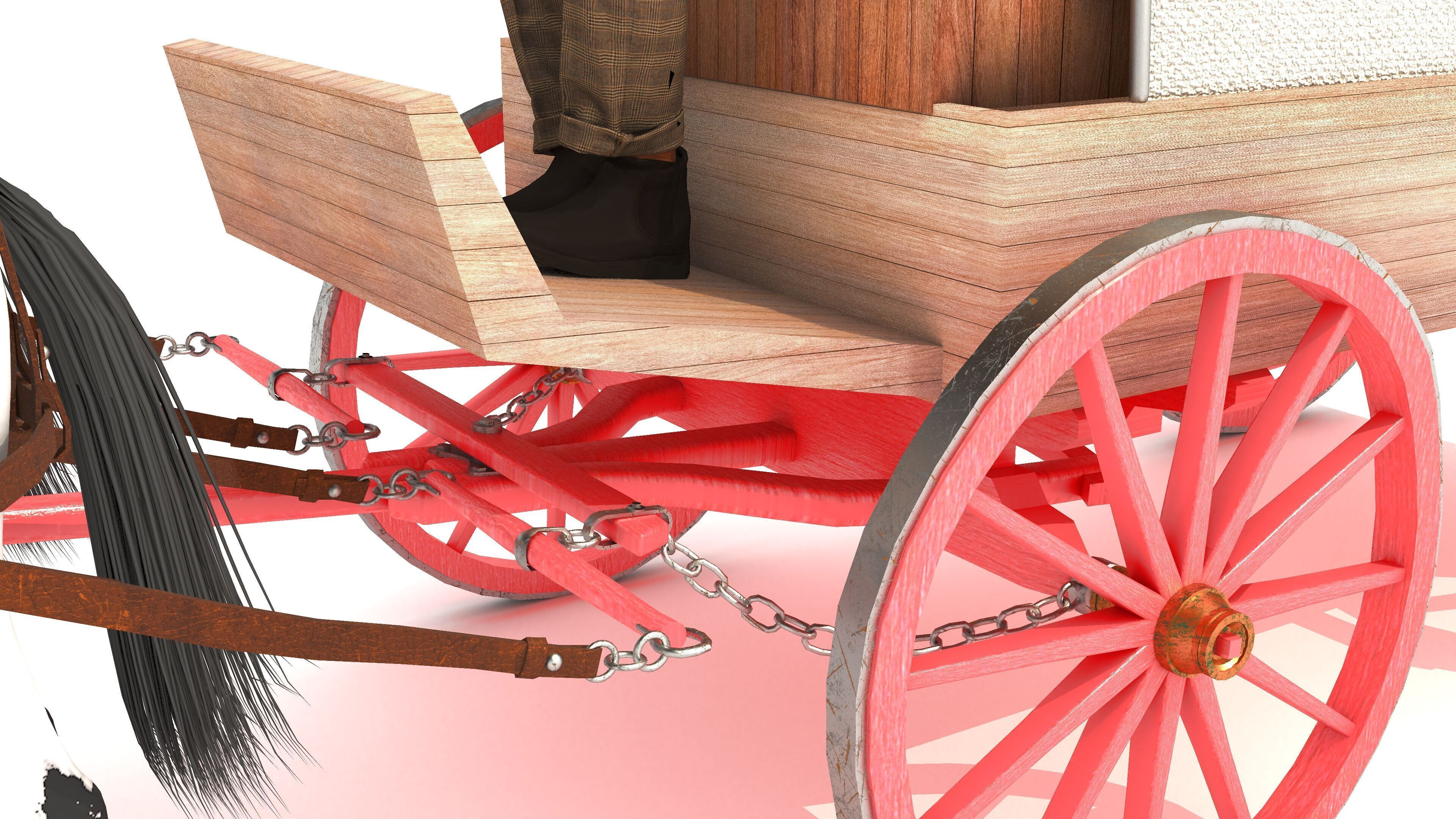 Covered Wagon 2 - 4K 3D model_4