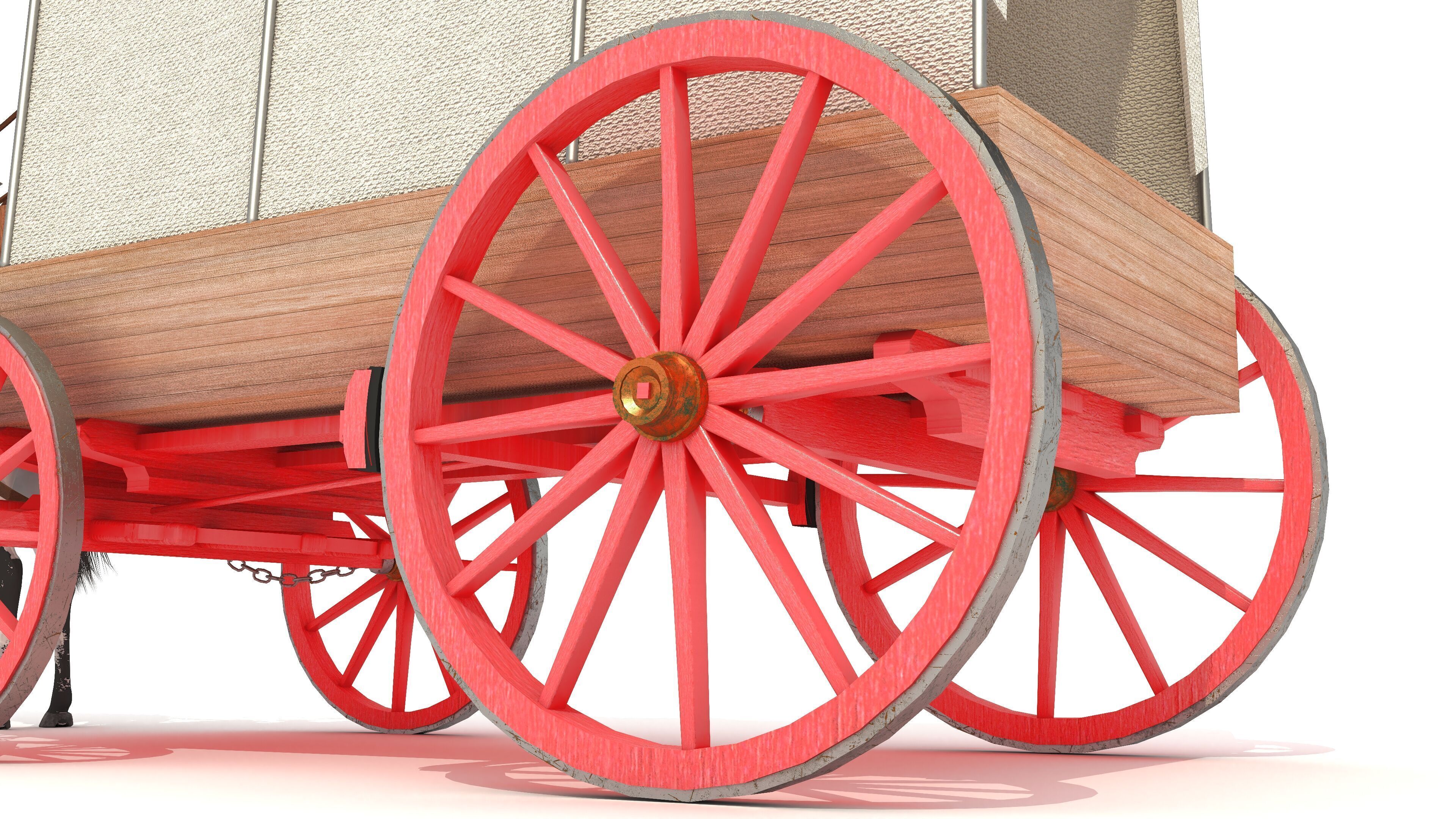 Covered Wagon 2 - 4K 3D model_14
