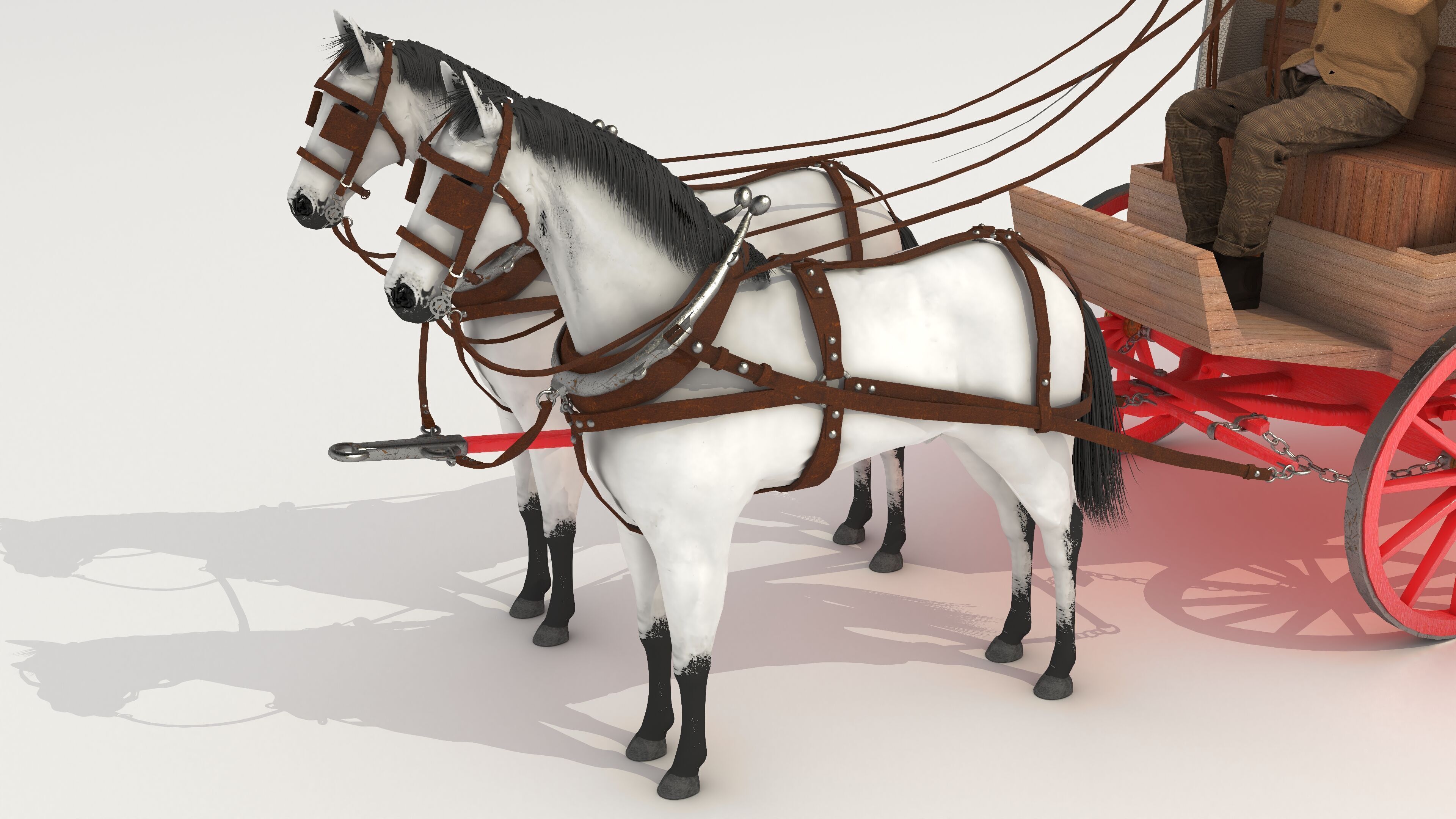 Covered Wagon 2 - 4K 3D model_13