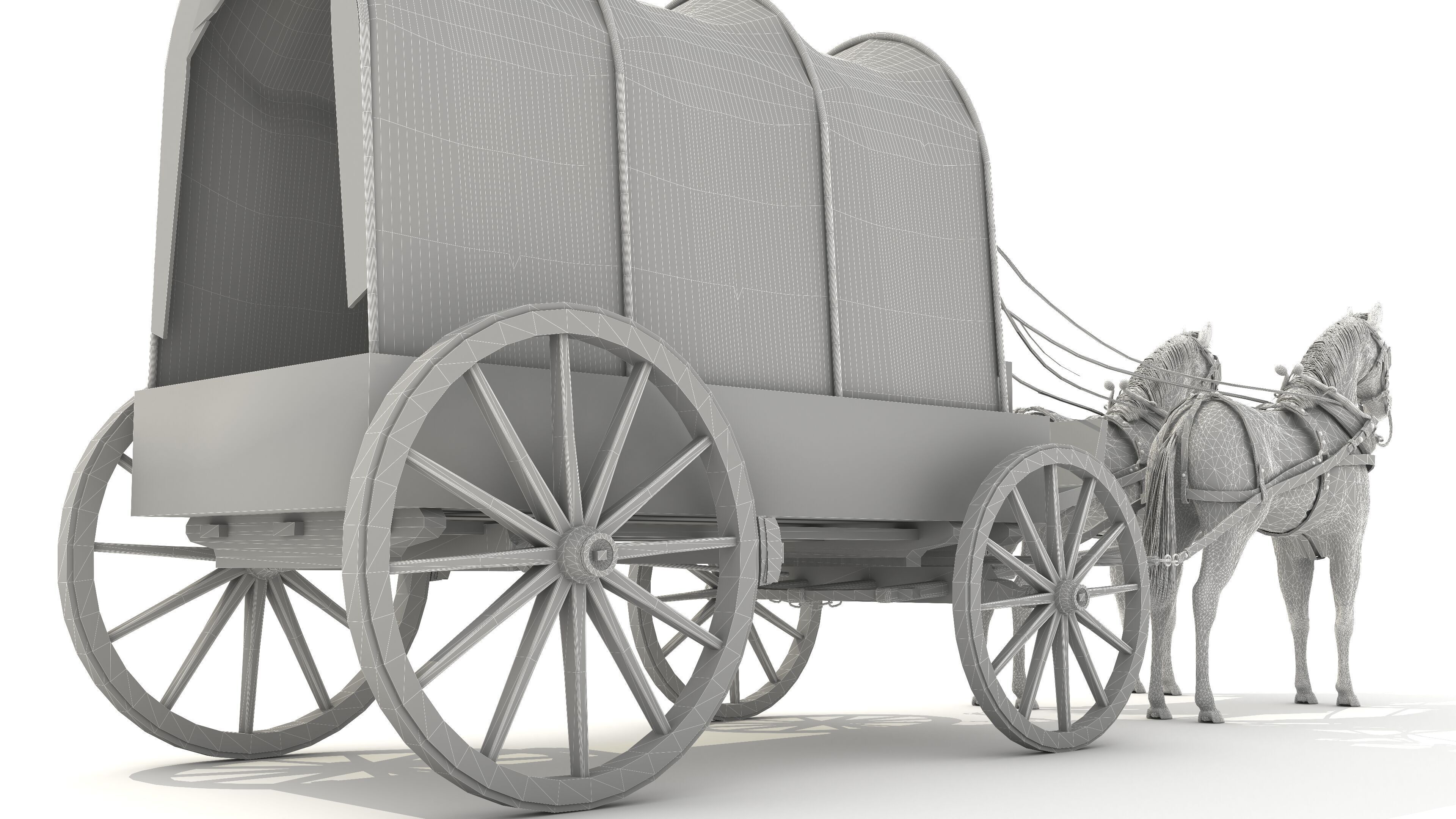 Covered Wagon 2 - 4K 3D model_23