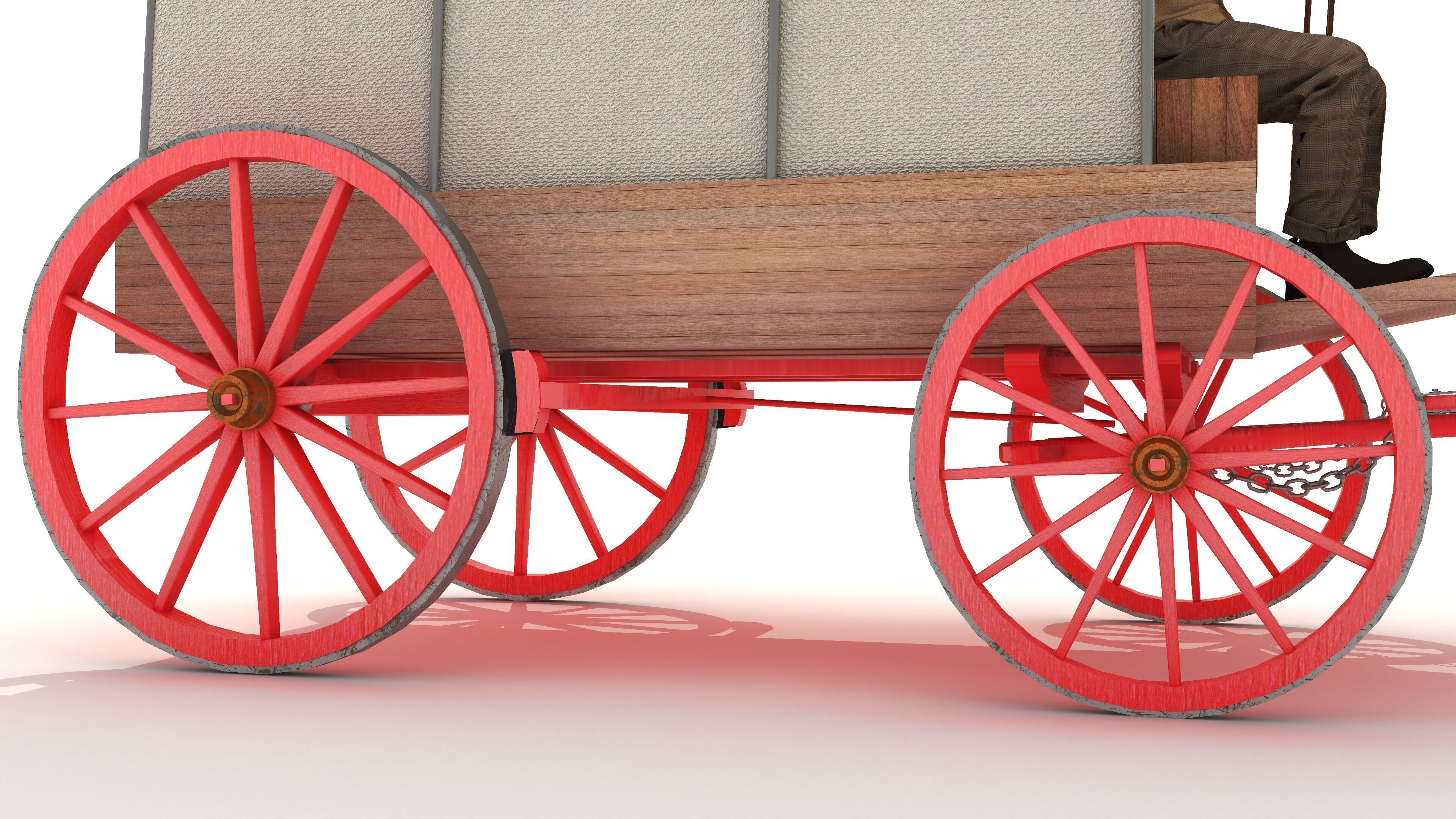 Covered Wagon 2 - 4K 3D model_7