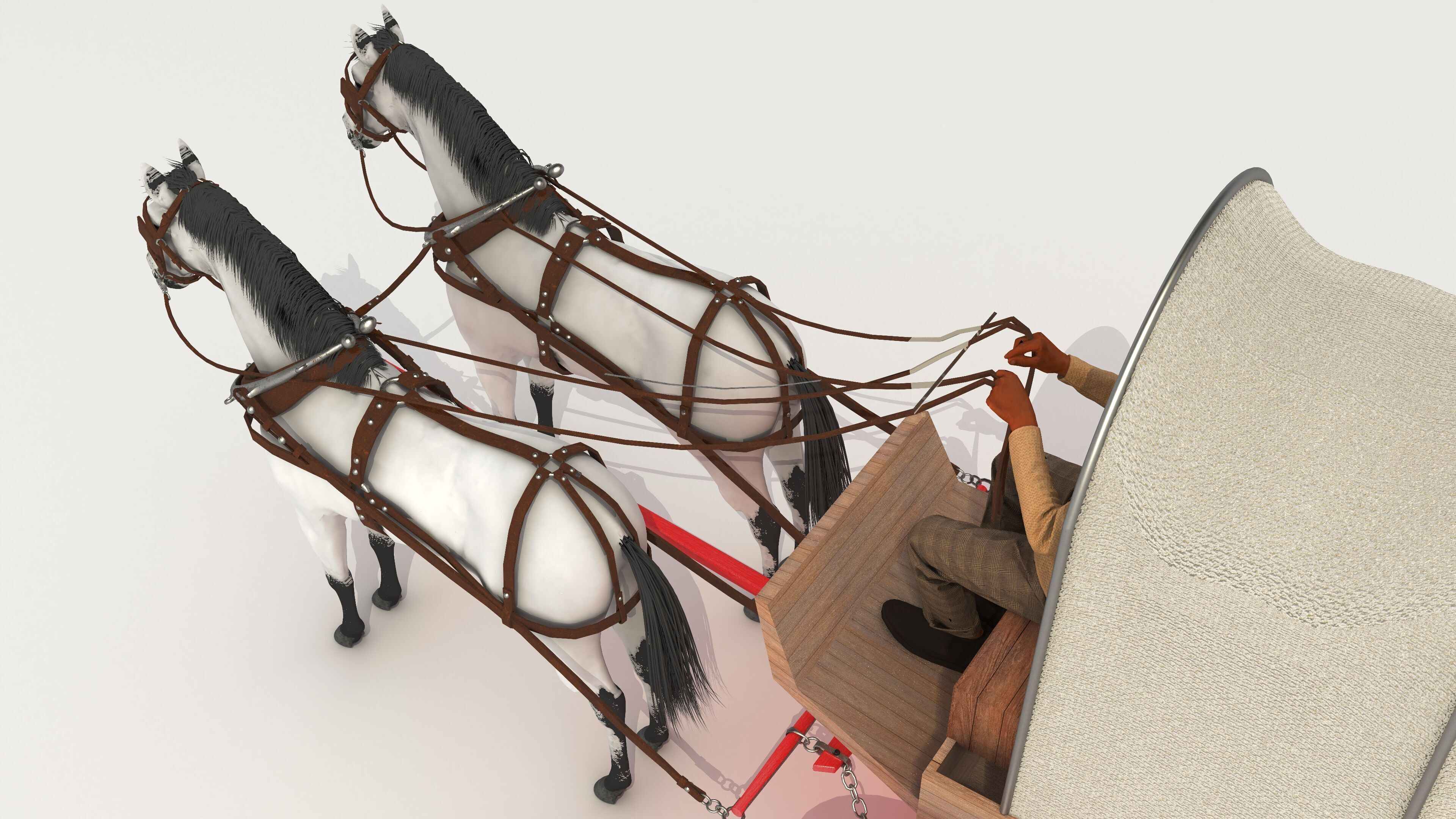 Covered Wagon 2 - 4K 3D model_17