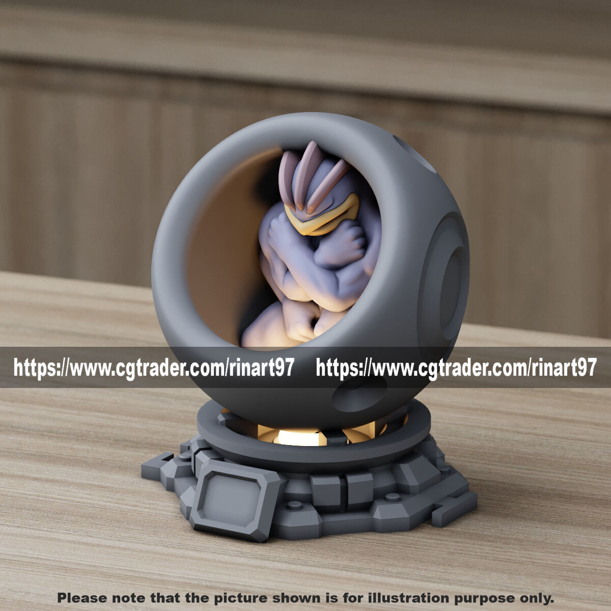 Machamp in healing machine pods from pokemon 3D print model_5
