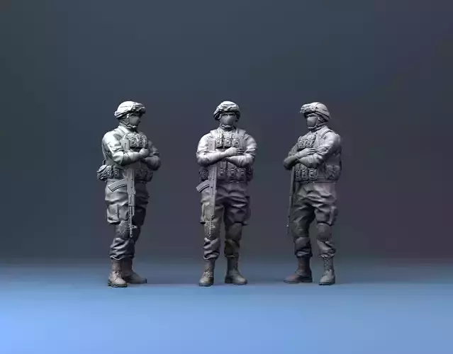 Morden soldier standing