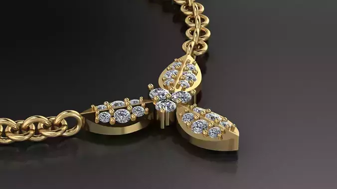 Pendants Flower with stones gems