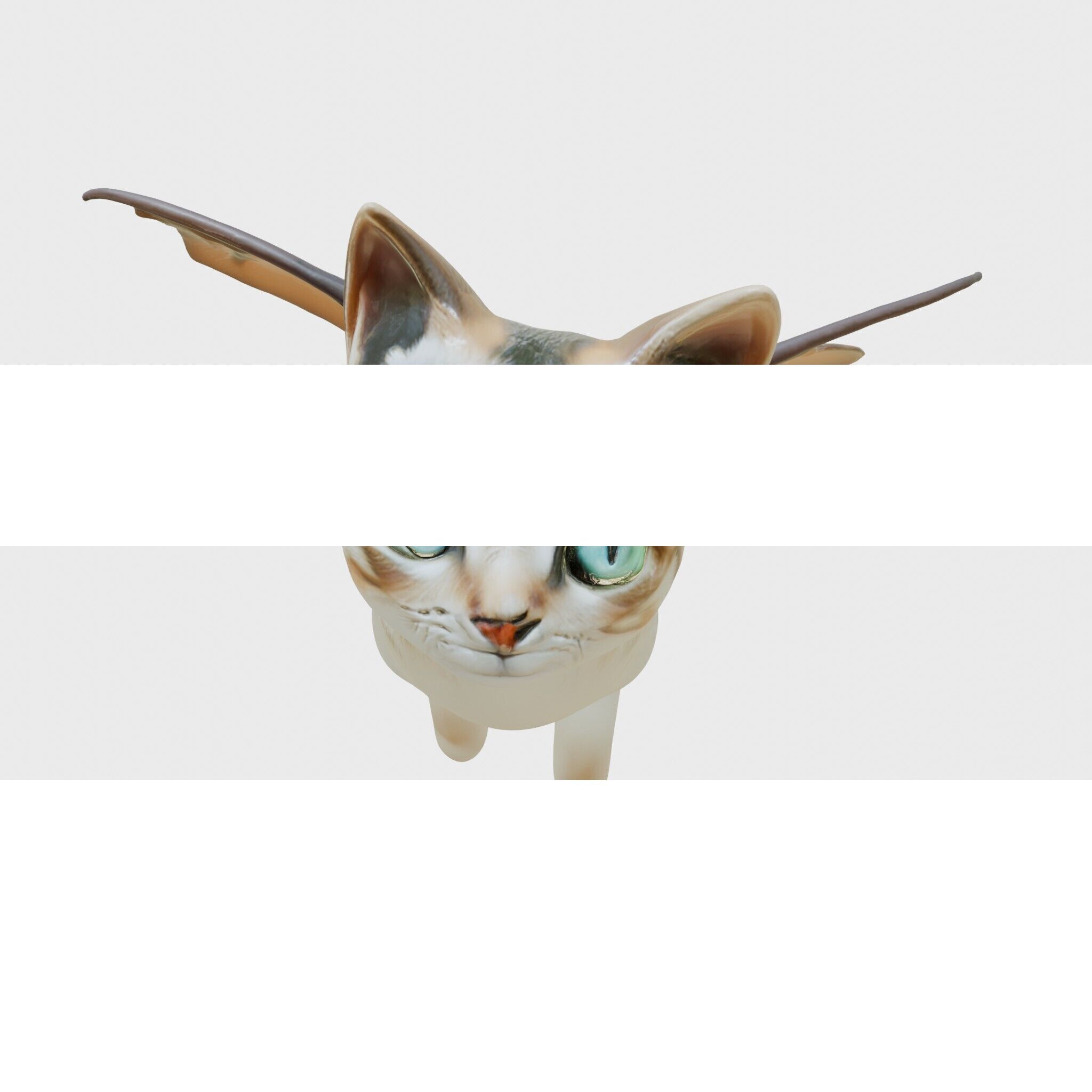 Flying Cat Bat Hybrid Creature model pack Low-poly 3D model_19