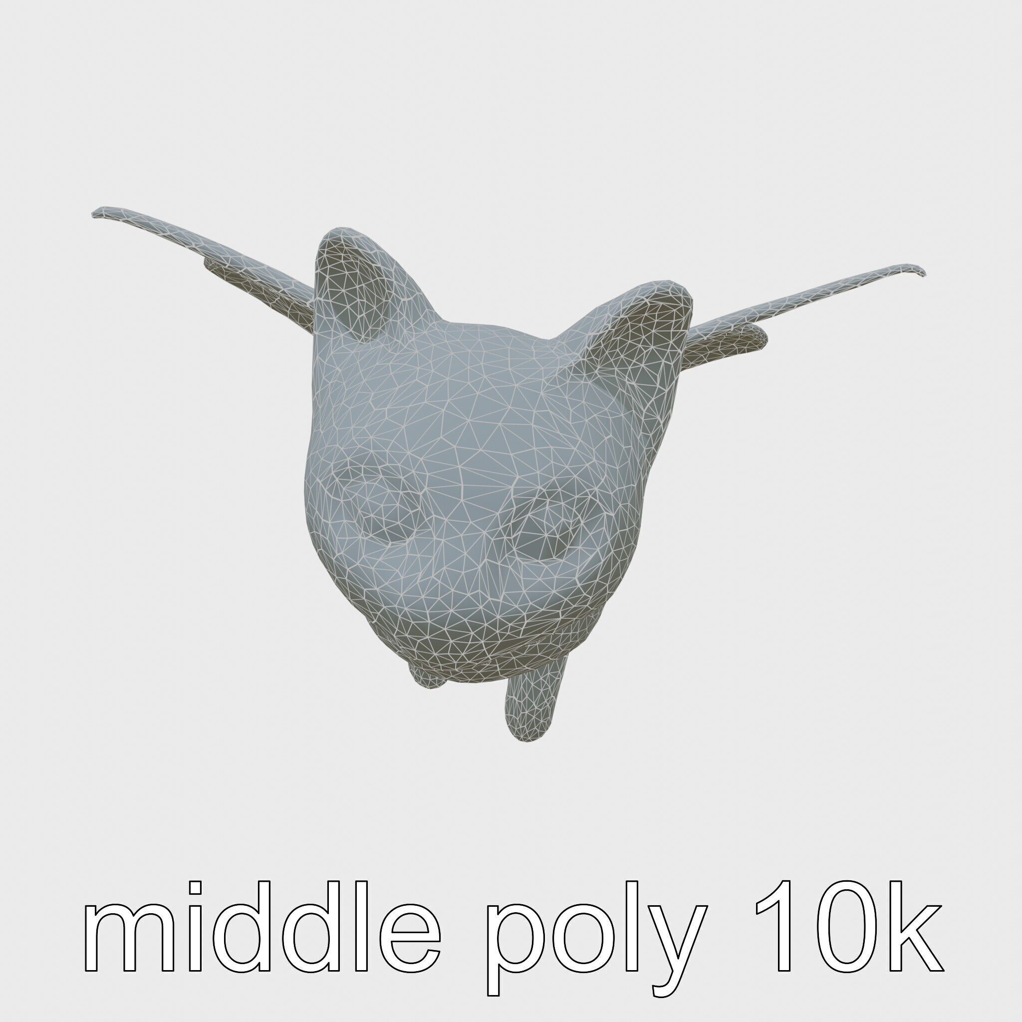 Flying Cat Bat Hybrid Creature model pack Low-poly 3D model_23