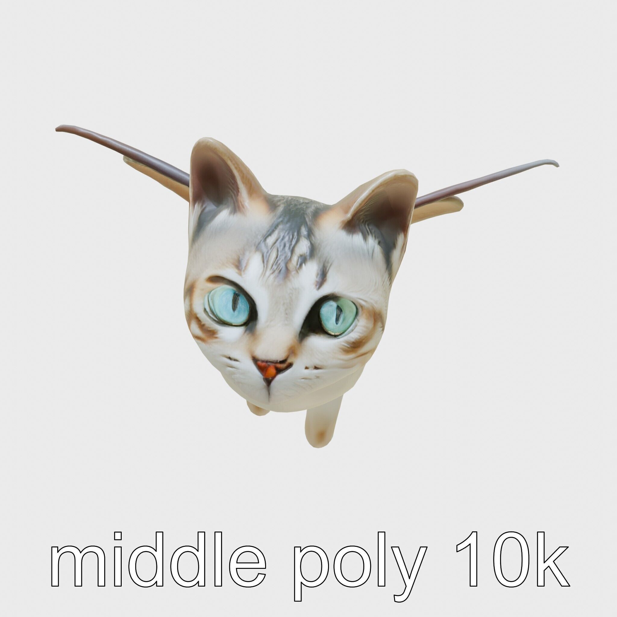 Flying Cat Bat Hybrid Creature model pack Low-poly 3D model_30