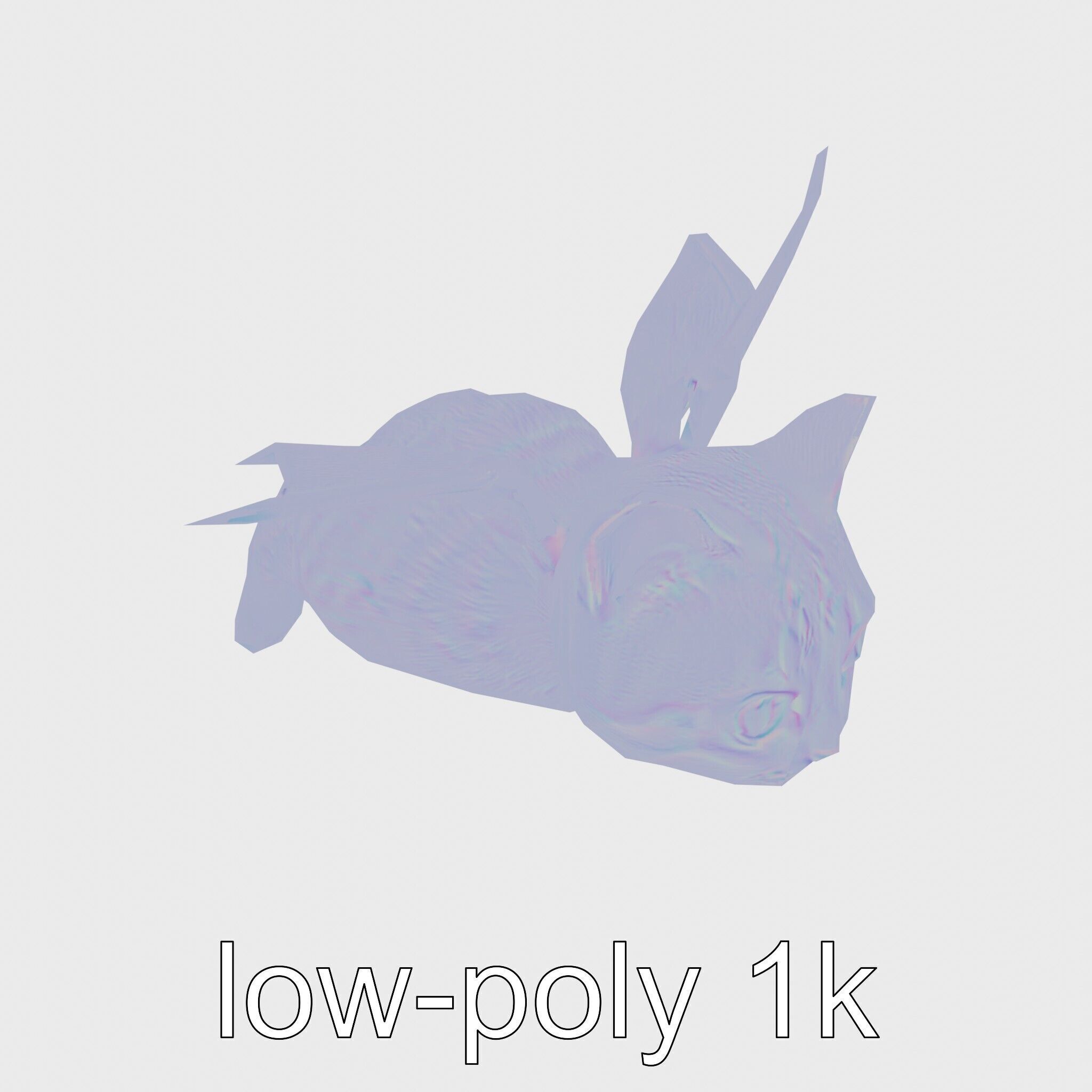 Flying Cat Bat Hybrid Creature model pack Low-poly 3D model_15