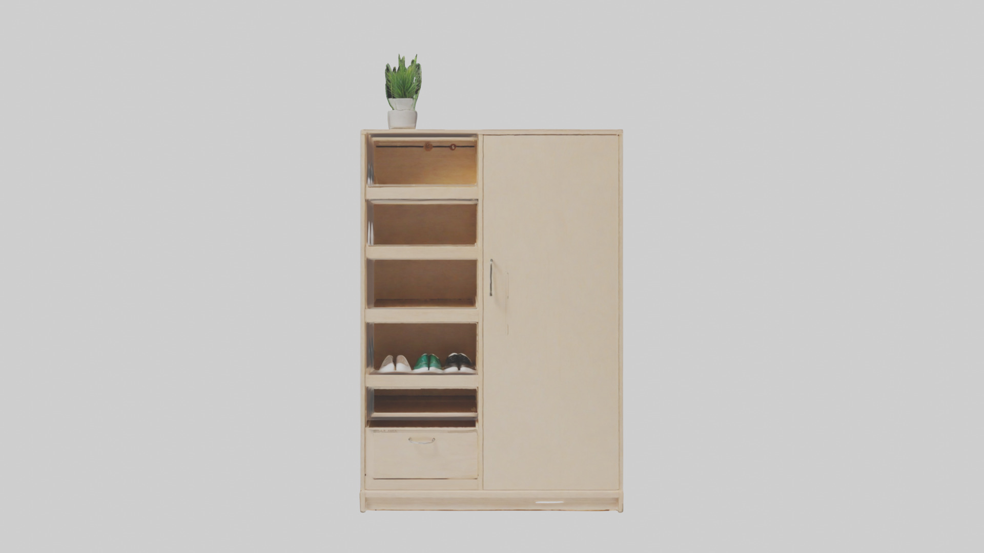Shoe cabinet model 3D model_9