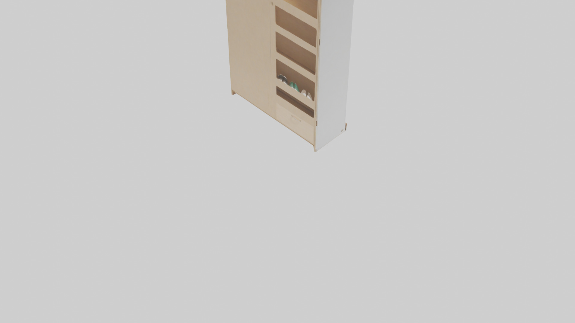 Shoe cabinet model 3D model_4