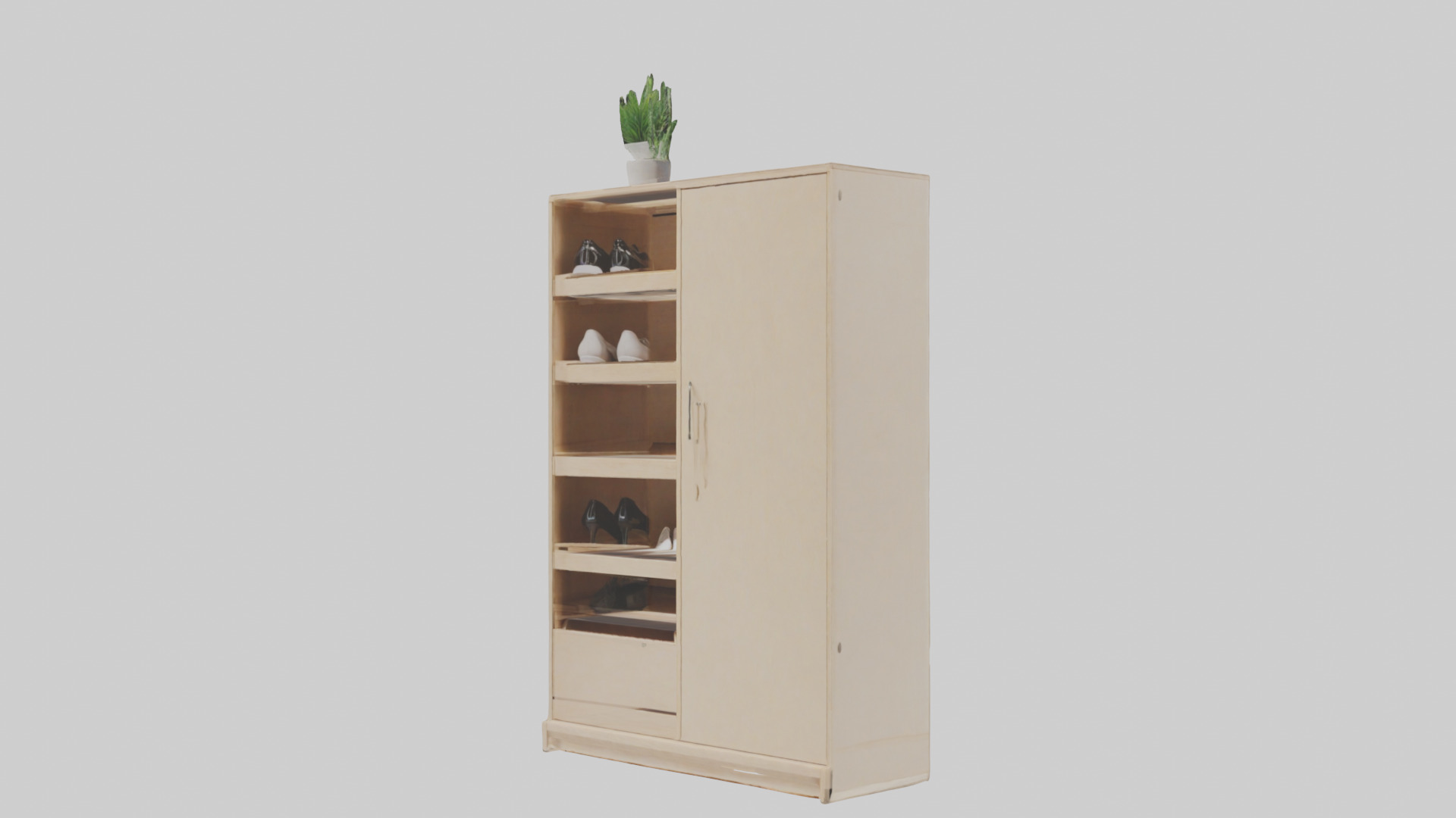 Shoe cabinet model 3D model_8