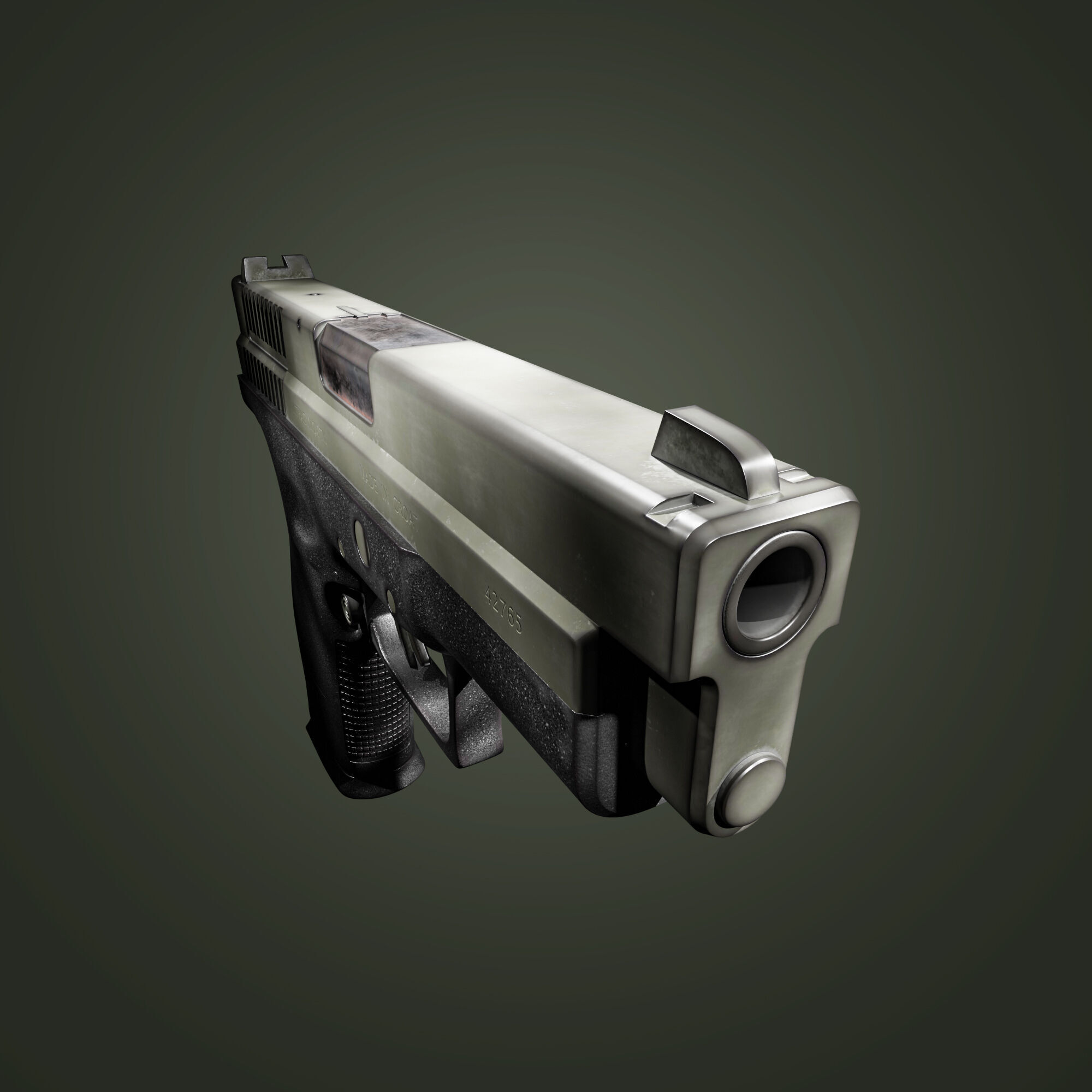 HS2000 First Gen Croatian Pistol Low-poly 3D model_3