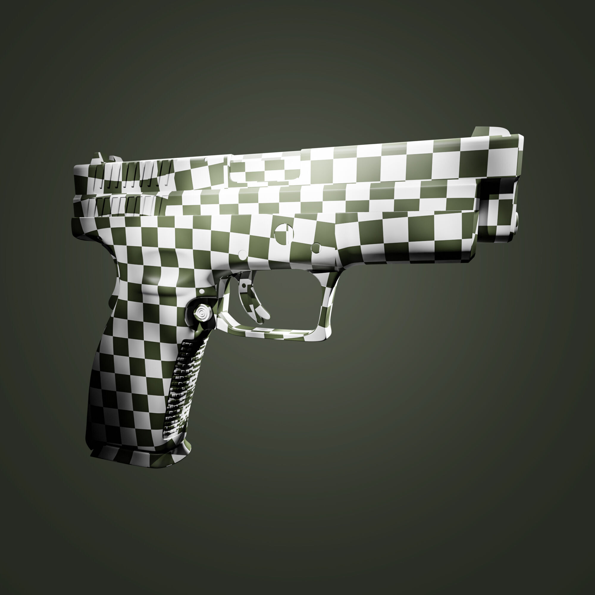 HS2000 First Gen Croatian Pistol Low-poly 3D model_5
