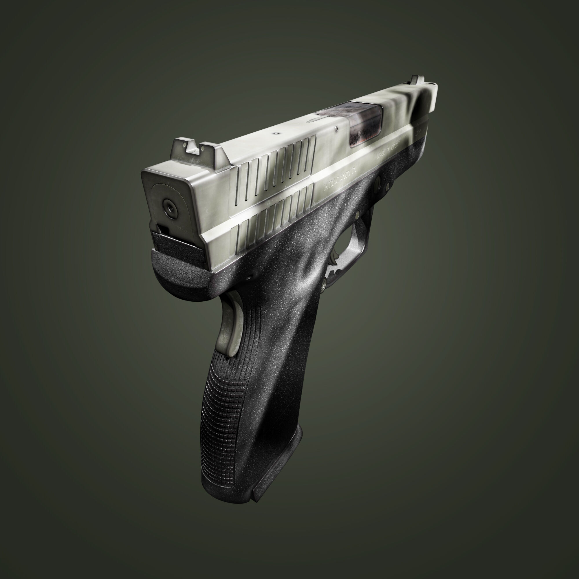 HS2000 First Gen Croatian Pistol Low-poly 3D model_2
