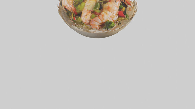 Shrimp stirfry model 3D model 7