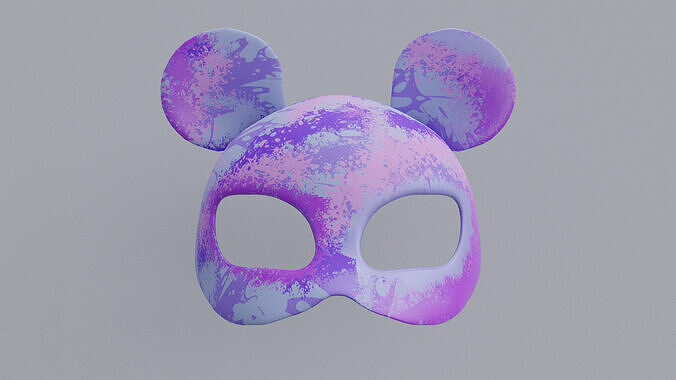 mouse mask Low-poly 3D model