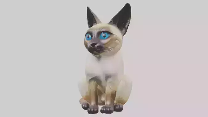 Siamese Cat statue model