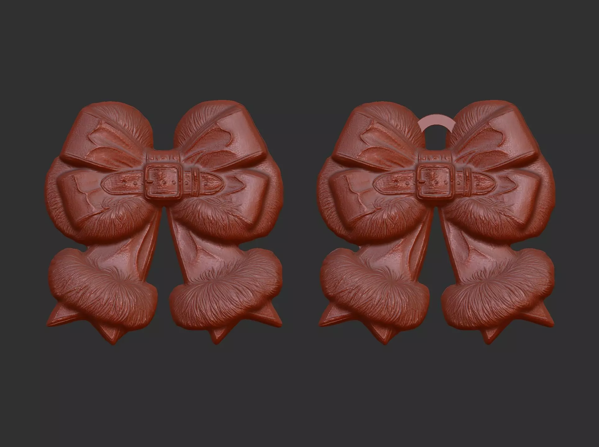 christmas ribbon bow decor 6  3D print model_0