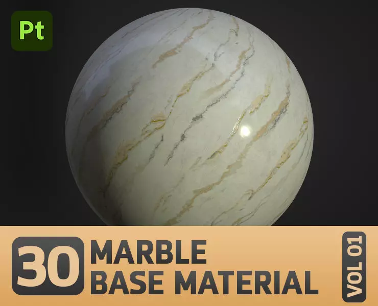 30 Marble Materials SBSAR 4K PBR   Environment Library VOL 01 Texture_0