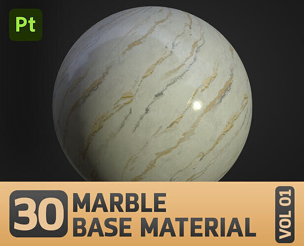 30 Marble Materials SBSAR 4K PBR   Environment Library VOL 01 Texture