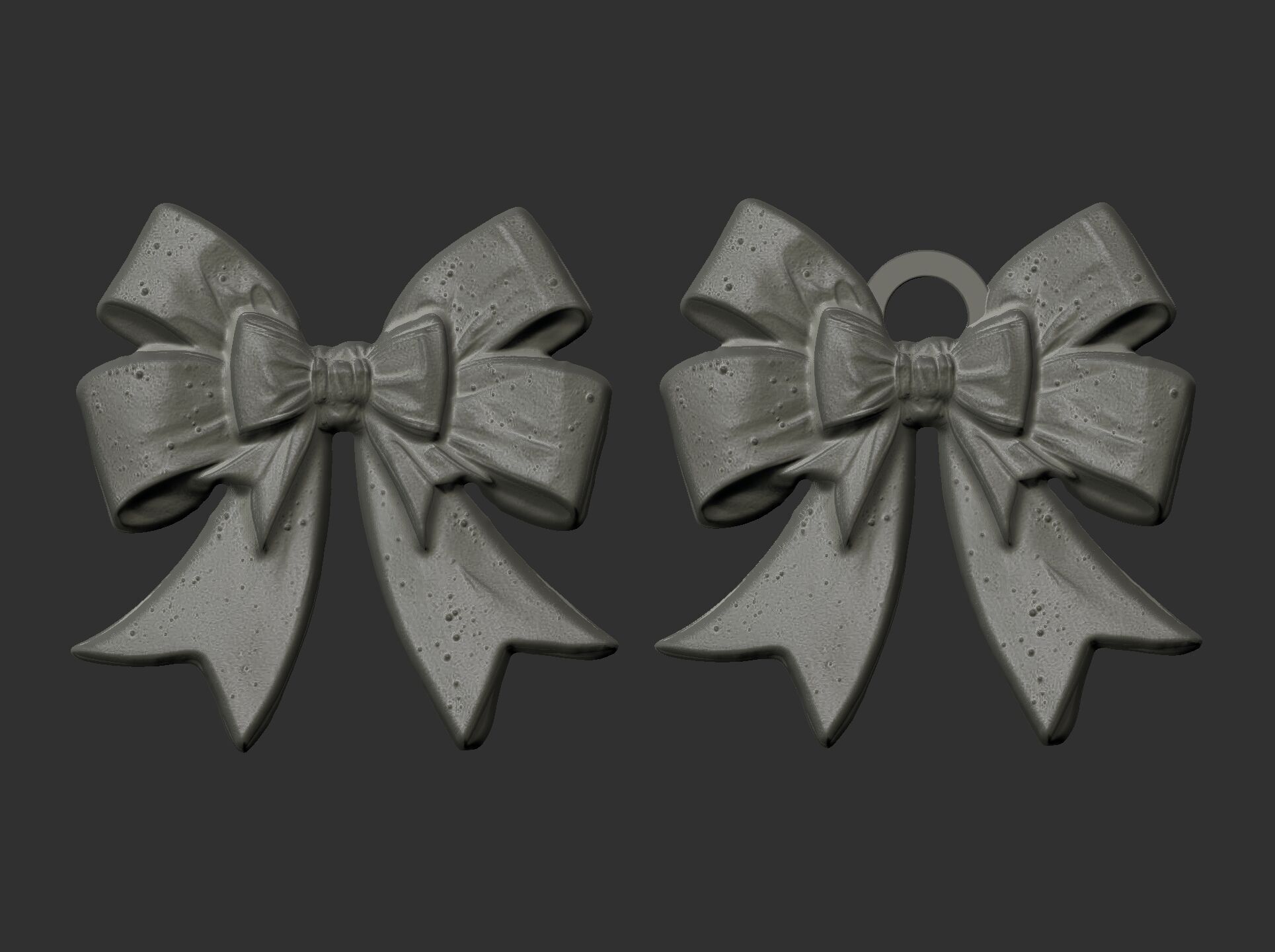 christmas ribbon bow decor 7  3D print model_3