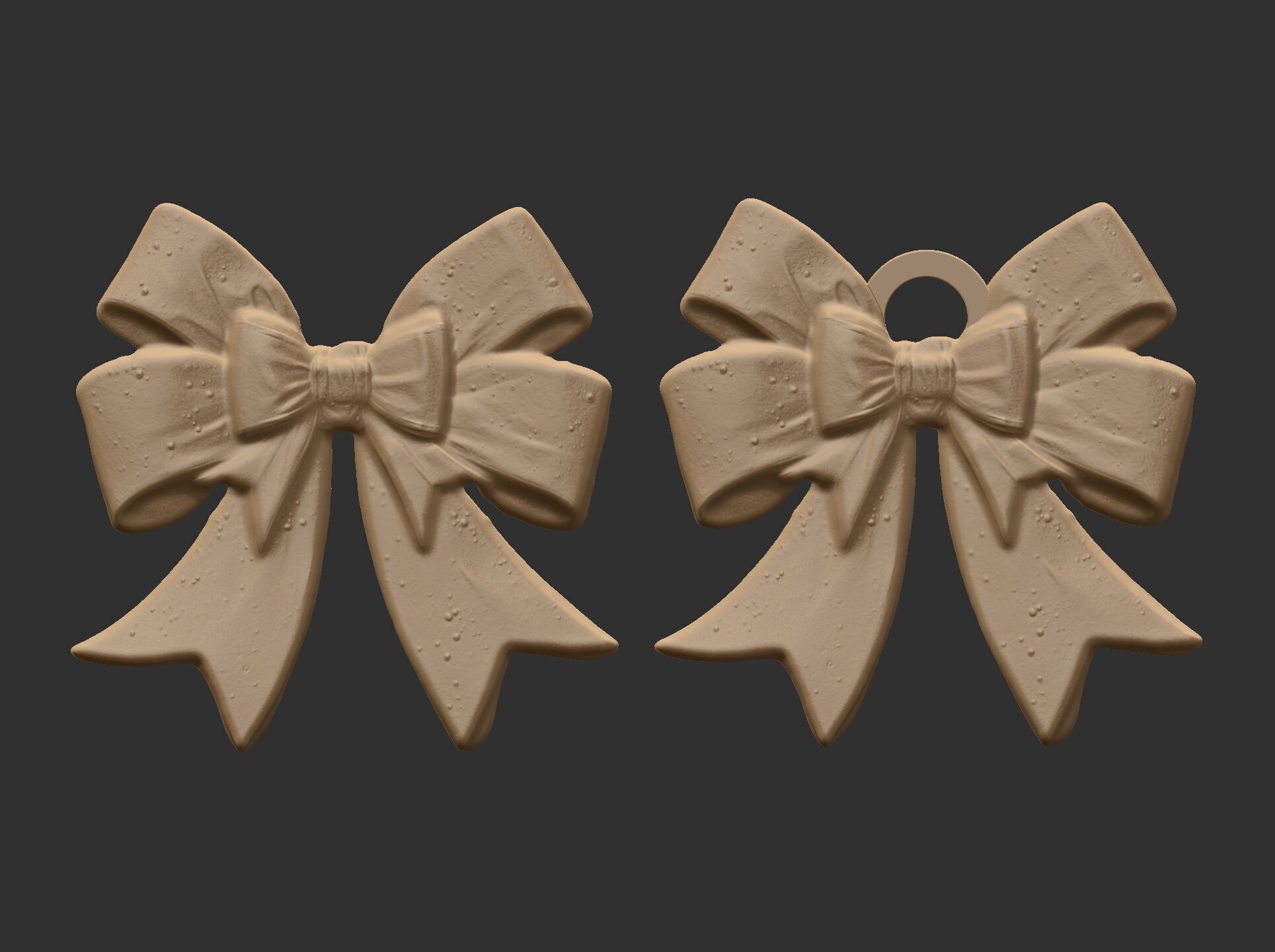 christmas ribbon bow decor 7  3D print model_2