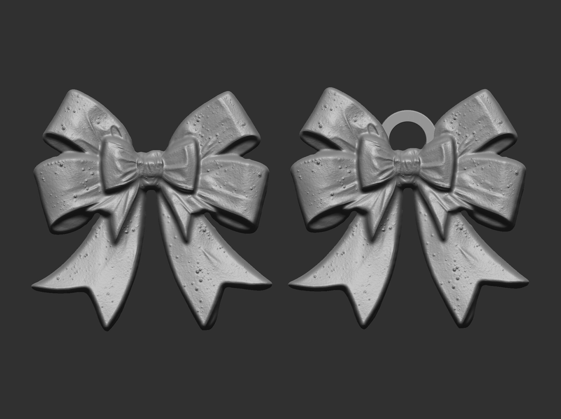 christmas ribbon bow decor 7  3D print model_1