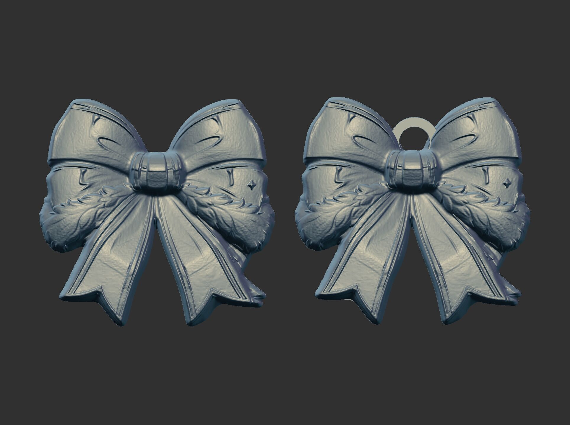 christmas ribbon bow decor 8  3D print model_4