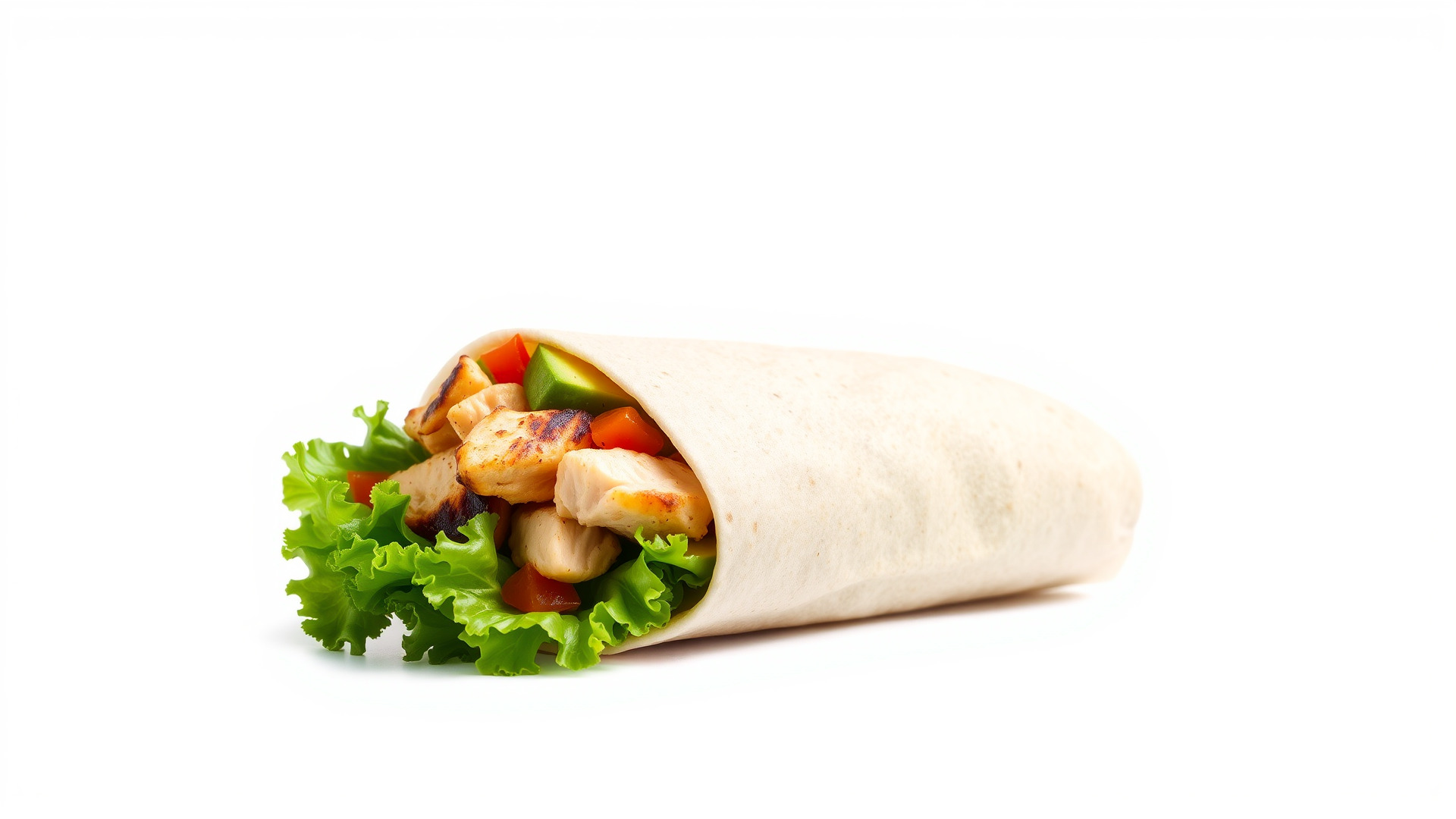 Loaded Chicken Avocado Wrap model pack Low-poly 3D model_6