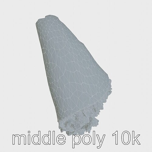 Loaded Chicken Avocado Wrap model pack Low-poly 3D model 7