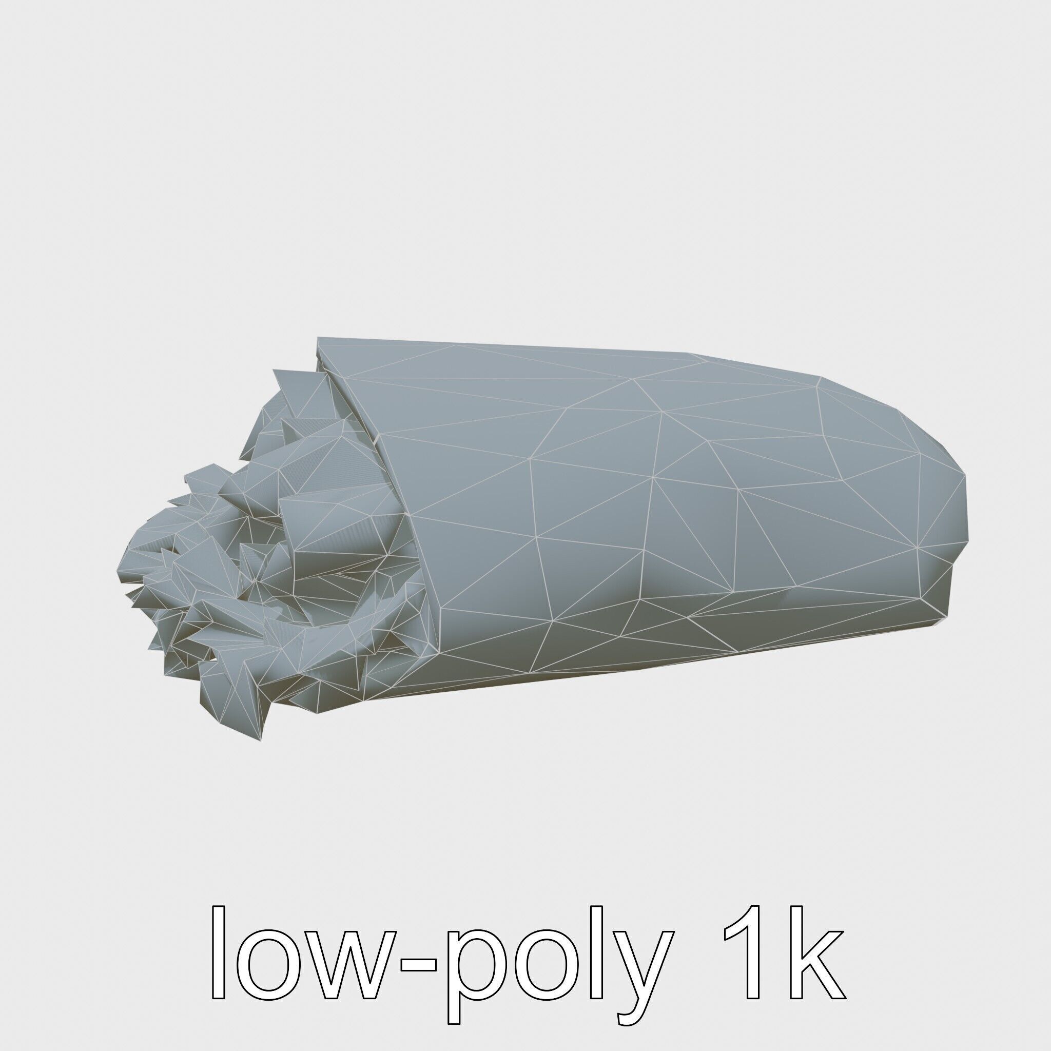Loaded Chicken Avocado Wrap model pack Low-poly 3D model_21