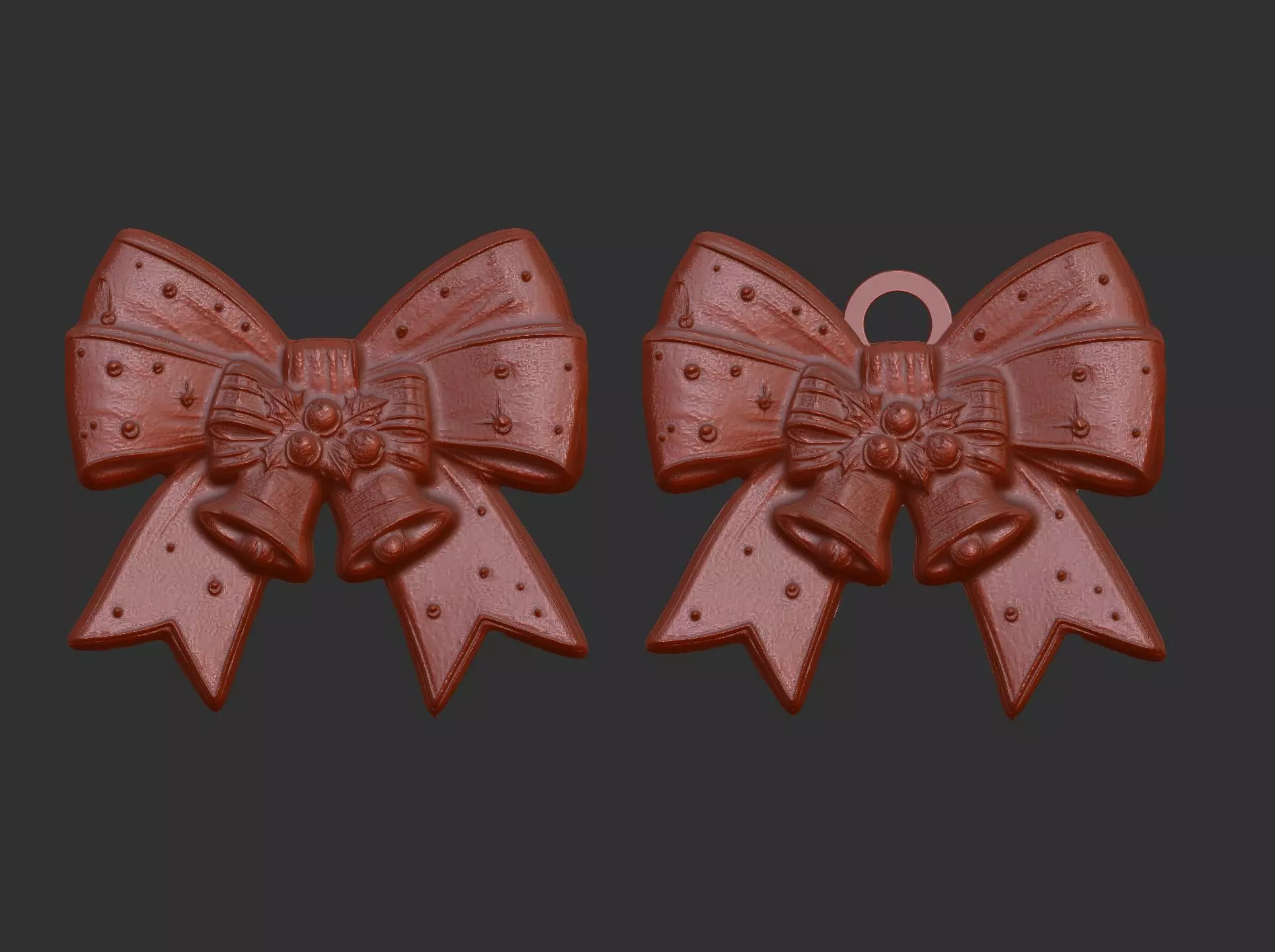 christmas ribbon bow decor  9  3D print model_0