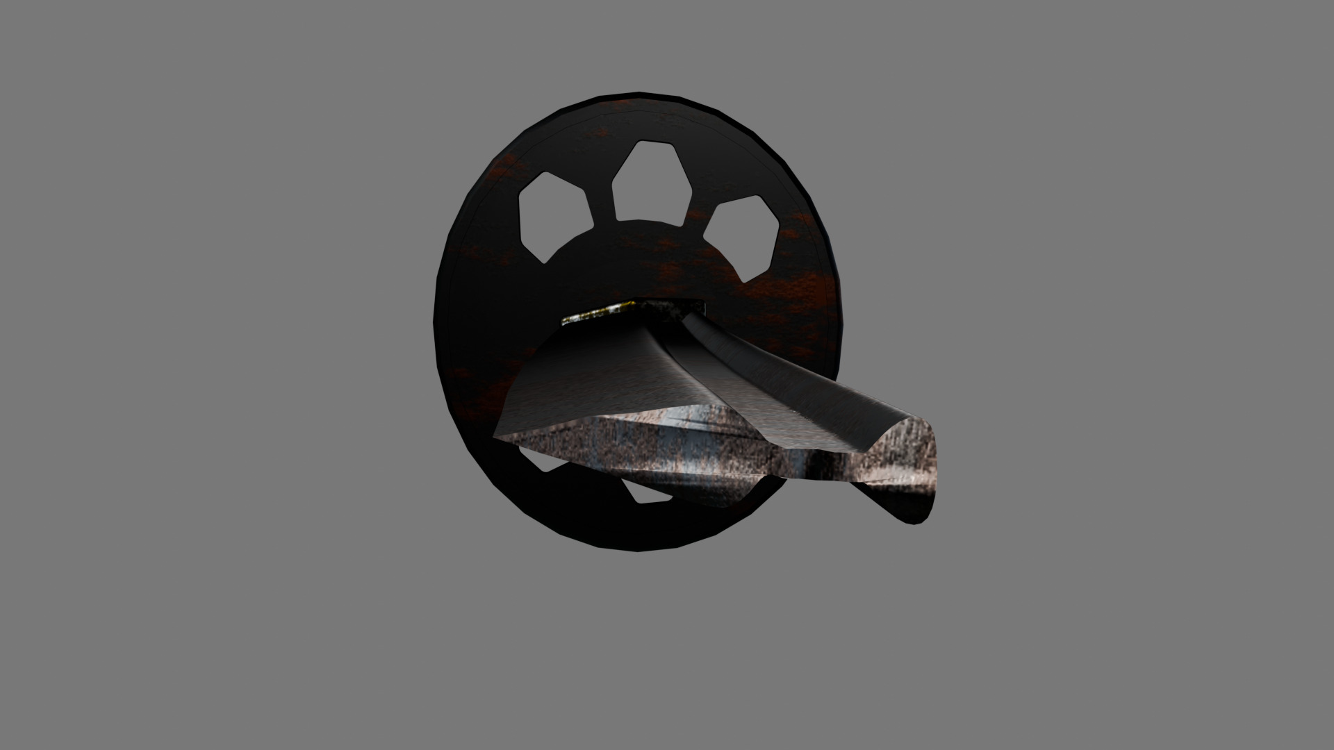 broken sword Low-poly 3D model_4