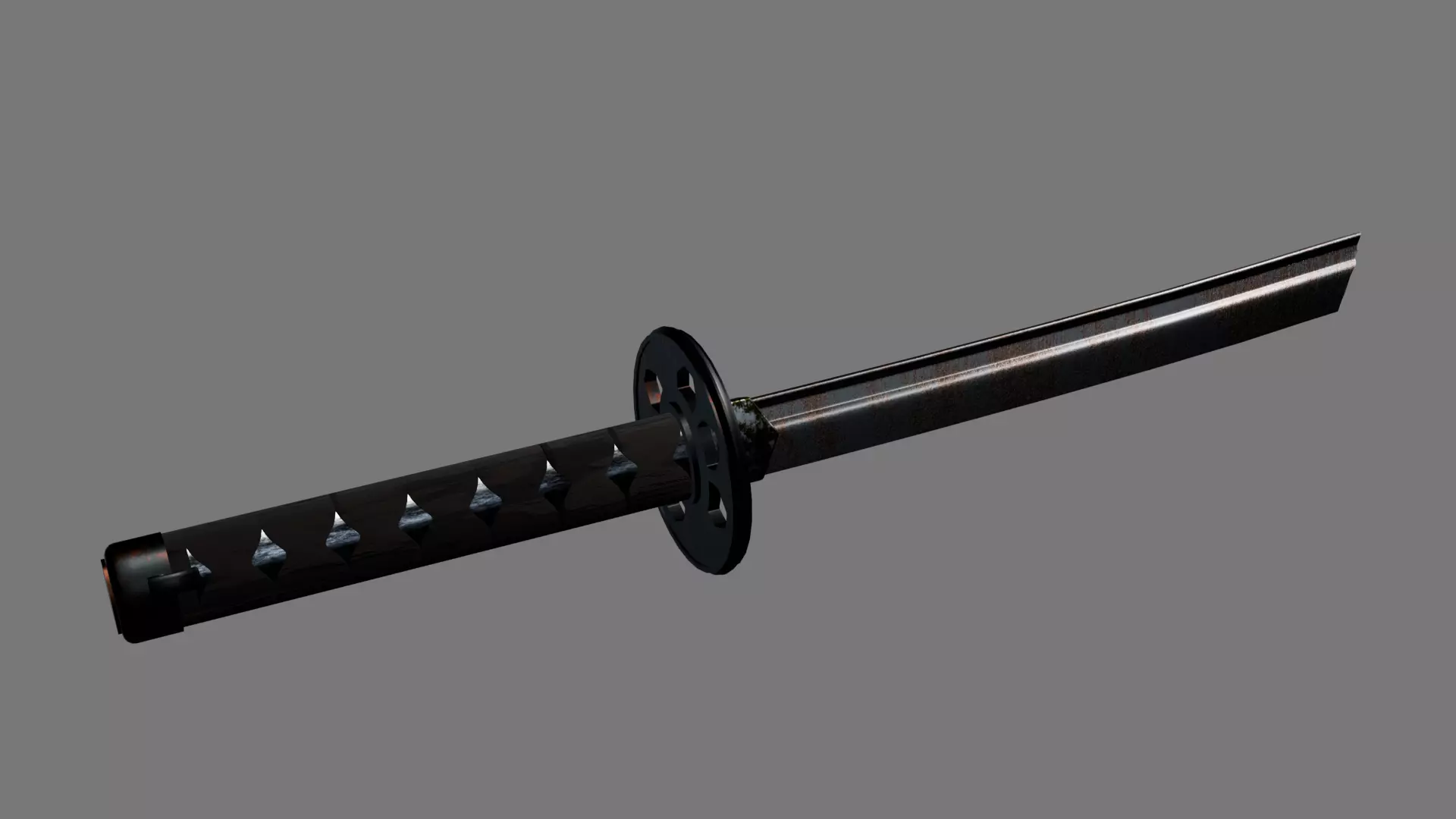 broken sword Low-poly 3D model_0