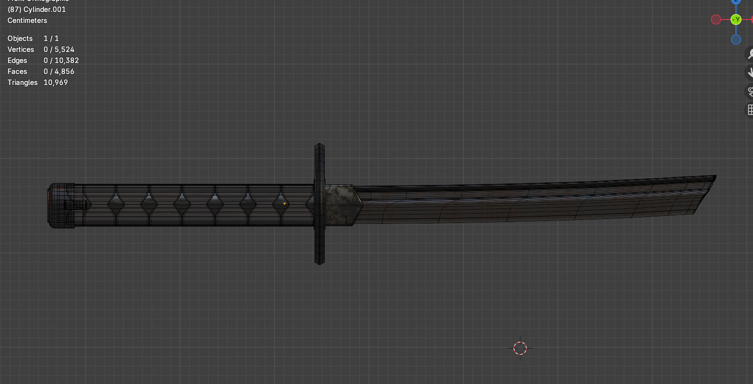 broken sword Low-poly 3D model_5