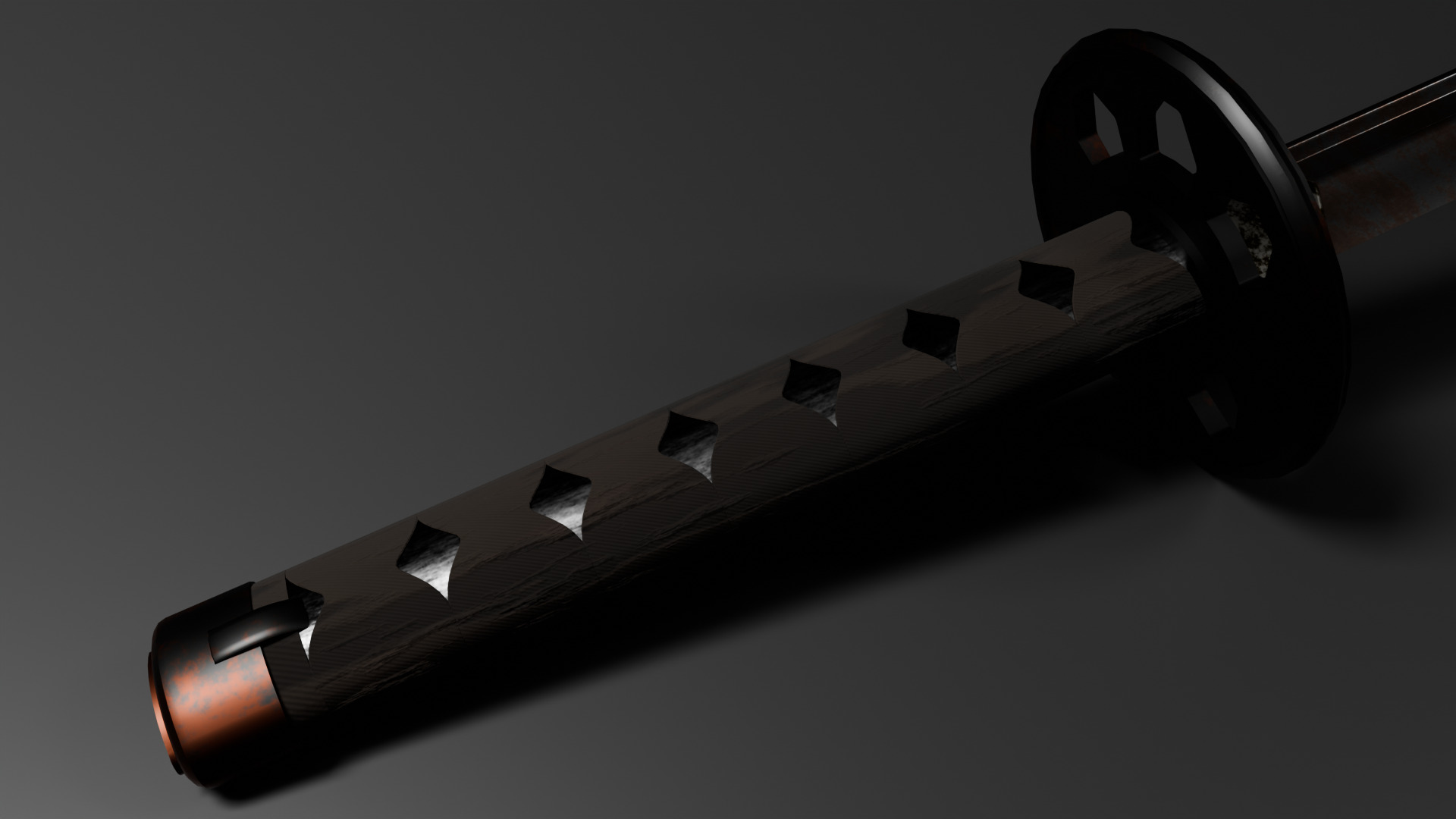 broken sword Low-poly 3D model_3