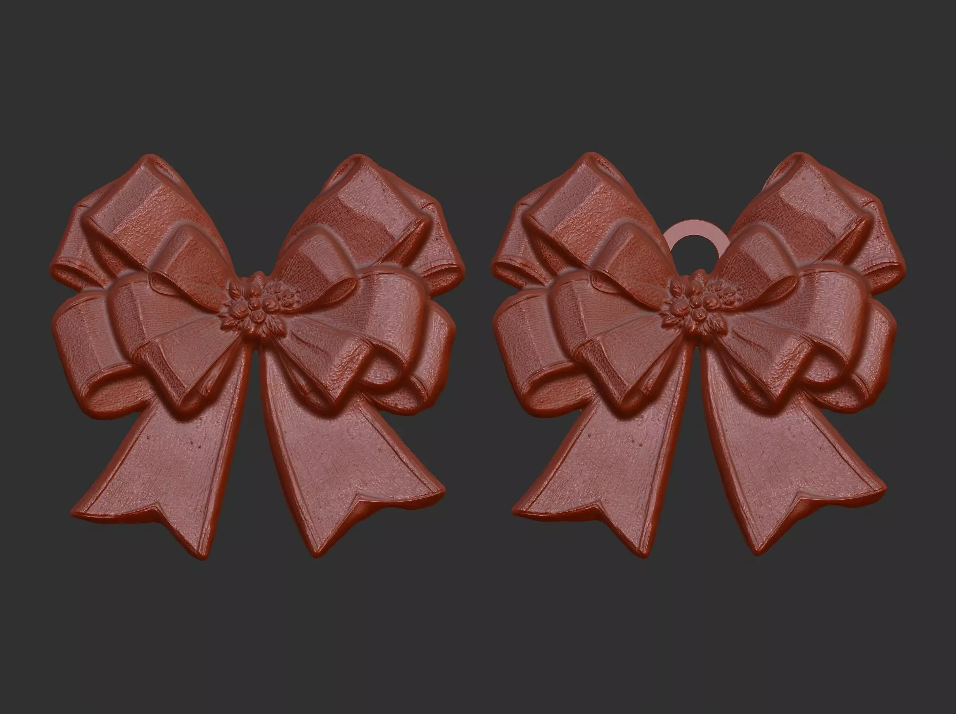 christmas ribbon bow decor 10 3D print model_0